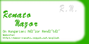 renato mazor business card